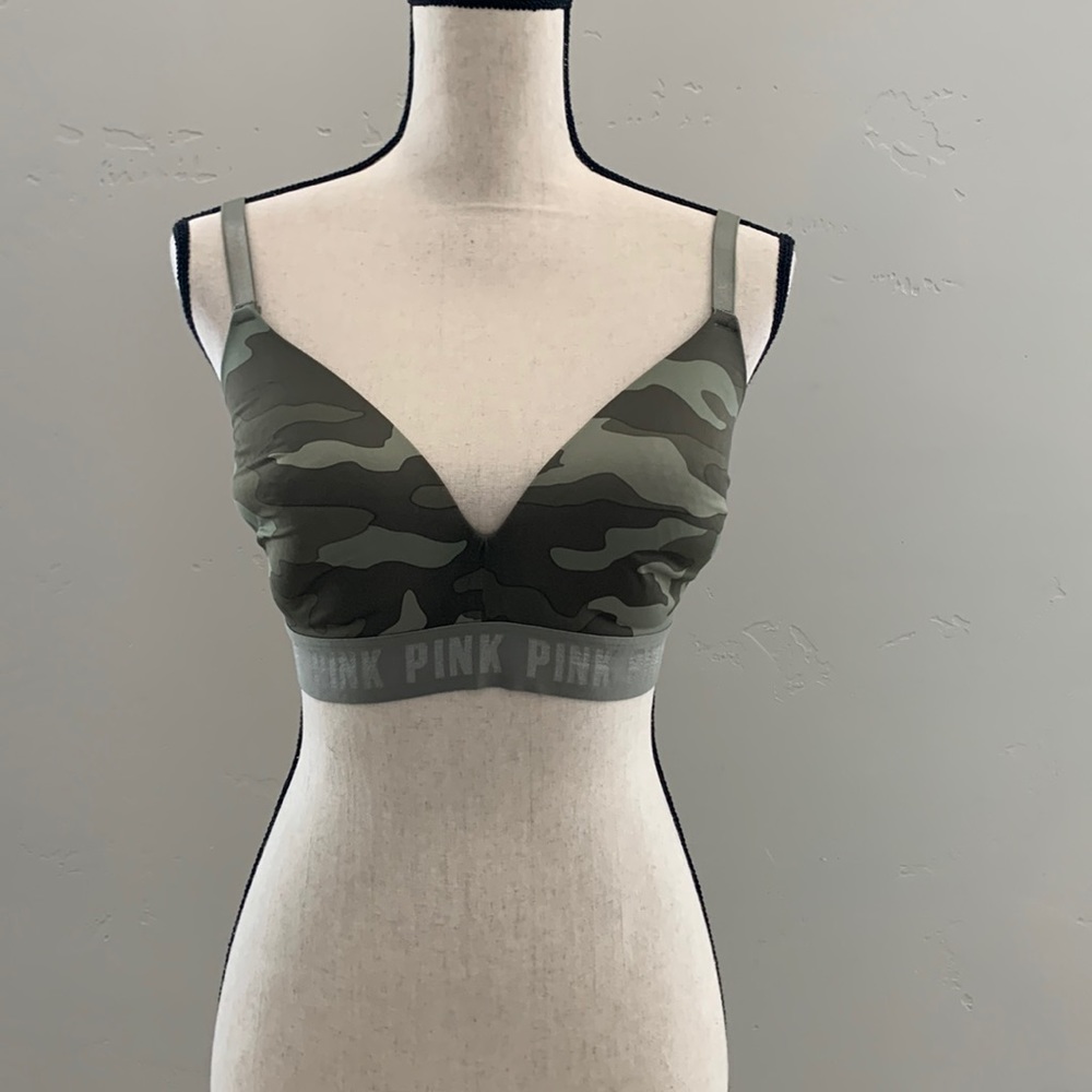 PINK Camo Wireless Bra